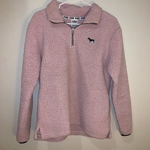 PINK Sherpa Quarter Zip